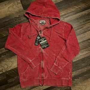 NWT Twenty Two Oz Red Full Zip Hooded Jacket with Pockets